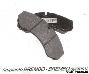 960909 Remblok set achter en voor